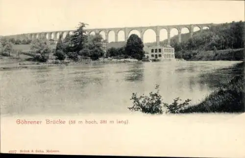 Ak Göhren Wechselburg in Sachsen, Göhrener Brücke, Viadukt