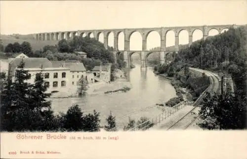 Ak Göhren Wechselburg in Sachsen, Göhrener Brücke, Viadukt