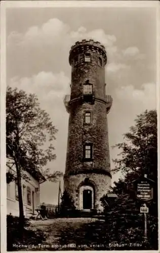 Ak Oybin in der Oberlausitz, Zittauer Gebirge, Hochwald, Hvozd, Turm