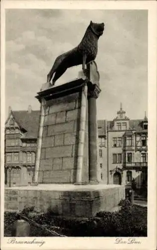 Ak Braunschweig in Niedersachsen, Der Löwe