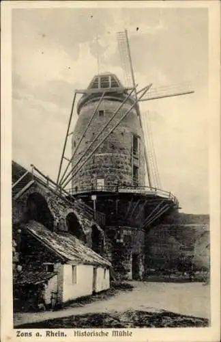 Ak Zons Dormagen am Niederrhein, Historische Mühle