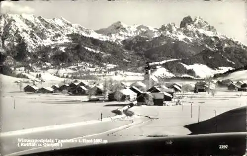 Ak Tannheim in Tirol, Teilansicht, Wintersportplatz, Rotflüh, Gimpel
