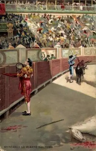Ak Stierkampf, Den Tod des Stiers necken