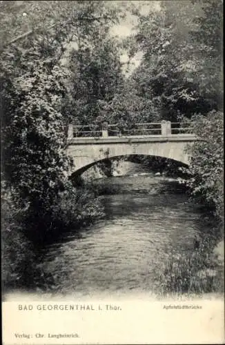 Ak Georgenthal in Thüringen, Apfelstädtbrücke