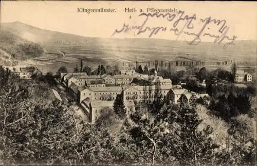Ak Klingenmünster an der Weinstraße Pfalz, Heil- und. Pflegeanstalt