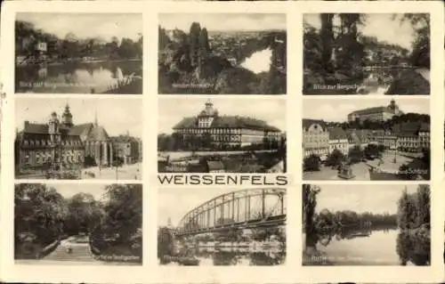 Ak Weißenfels im Burgenlandkreis, Bergschule, Rathaus, Stadtkirche, Schloss