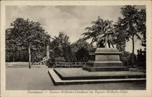 Ak Dortmund im Ruhrgebiet, Kaiser Wilhelm-Denkmal im Kaiser Wilhelm-Hain