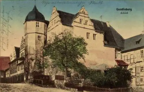 Ak Quedlinburg im Harz, Schloss