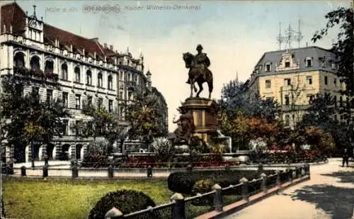 Ak Köln am Rhein, Kaiser-Wilhelm-Denkmal