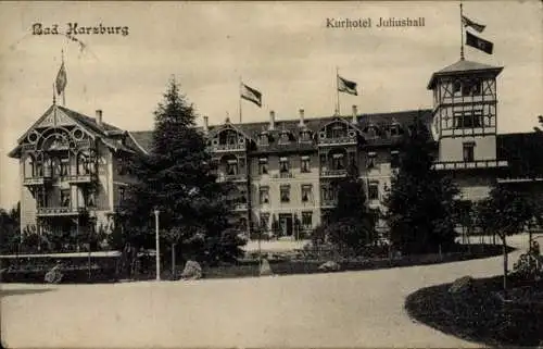 Ak Bad Harzburg am Harz, Kurhotel Juliushall, Flaggen