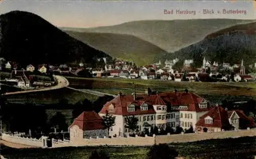 Ak Bad Harzburg am Harz, Gesamtansicht, Blick vom Butterberg