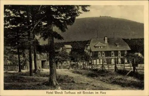 Ak Torfhaus Altenau Schulenberg Clausthal Zellerfeld im Oberharz, Hotel Wendt, Brockenkrug, Brocken