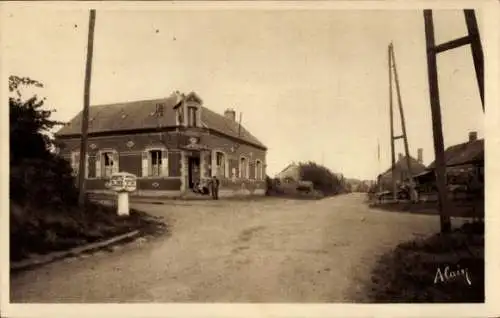 Ak Bussy Oise, Les Quatre Routes, Cafe Tabac