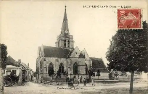 Ak Sacy le Grand Oise, Eglise