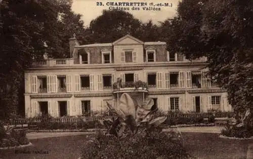 Ak Chartrettes Seine et Marne, Chateau des Vallees