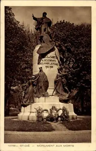 Ak Saint Dié des Vosges, Monument aux Morts