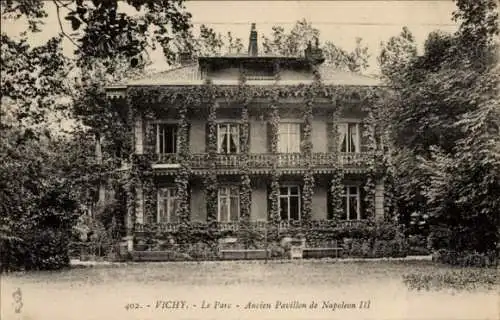 Ak Vichy Allier, Park, Ancien Pavillon de Napoleon III