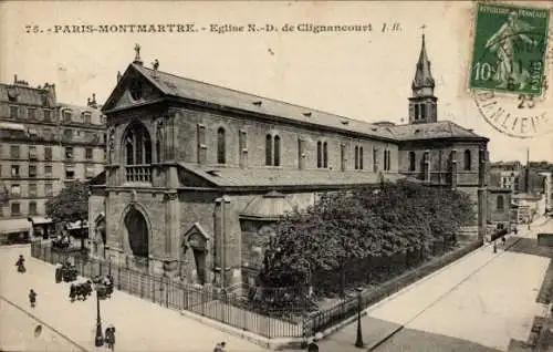 Ak Paris XVIII Montmartre, Kirche Notre Dame de Clignancourt