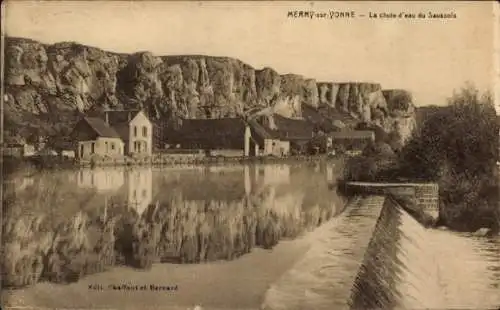 Ak Merry sur Yonne, La chute d'eau du Saussois