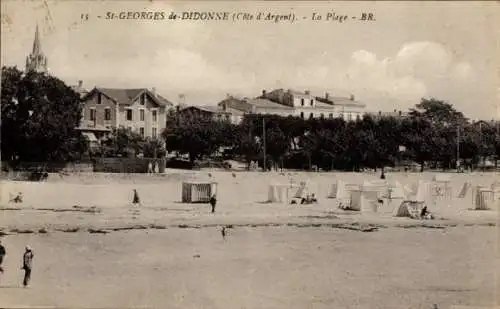 Ak Saint Georges de Didonne Charente Maritime, Strand