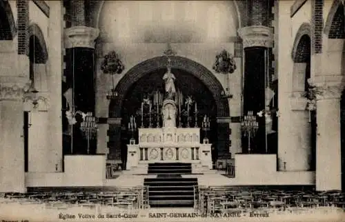 Ak Evreux Eure, Eglise Votive du Sacre-Coeur, Saint-Germain-de-Navarre, Altar