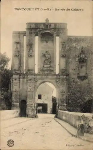 Ak Nantouillet Seine et Marne, Schloss, Eingang