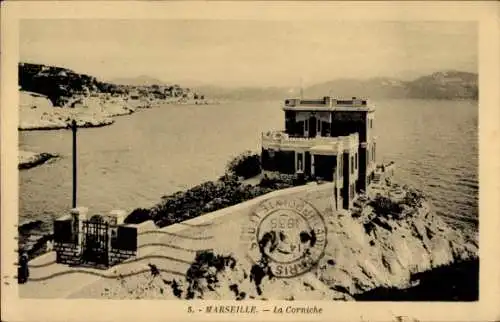 Ak Marseille Bouches du Rhône, La Corniche