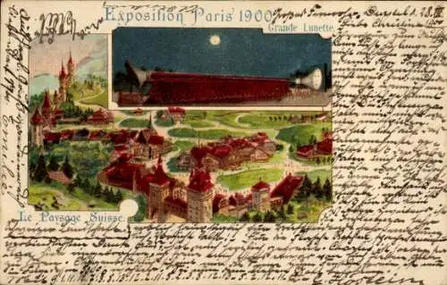 Ak Paris, Exposition Universelle de 1900, Grande Lunette, Le Paysage Suisse