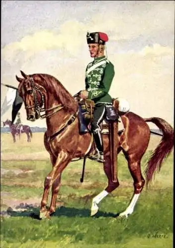 Künstler Ak Merté, Oskar, 2. Westfälisches Husaren-Regiment Nr. 11