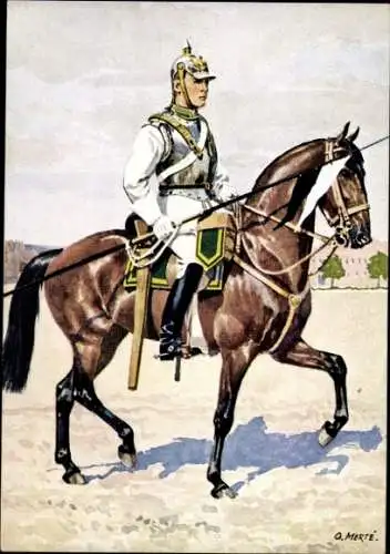 Künstler Ak Merté, Oskar, Kürassier-Regiment Graf Gessler Nr. 8, Rheinisches