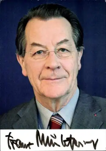 Ak SPD Politiker Franz Müntefering, Portrait, Autogramm