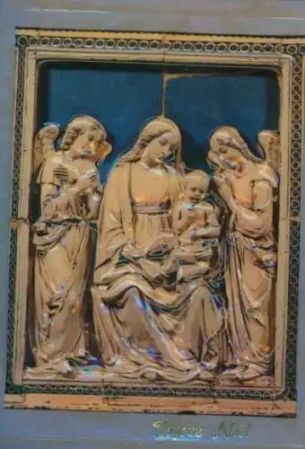 Relief Ak Glückwunsch Weihnachten, Frau, Kind, Engel