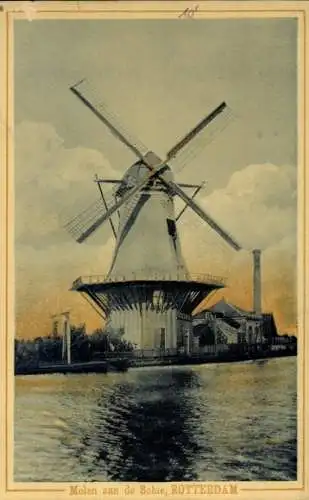 Ak Rotterdam Südholland Niederlande, Molen aan de Schie