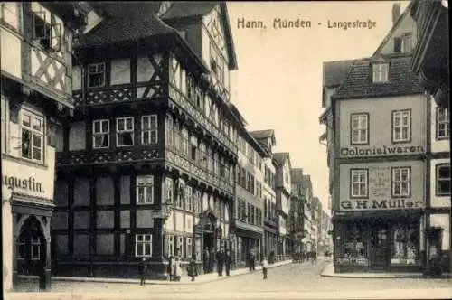 Ak Hann. Münden in Niedersachsen, Langestraße, Geschäft G. H. Müller