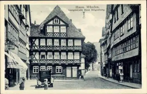 Ak Hann. Münden in Niedersachsen, Langestraße, Haus Hilgenberg