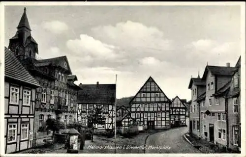 Ak Helmarshausen Bad Karlshafen in Hessen, Marktplatz
