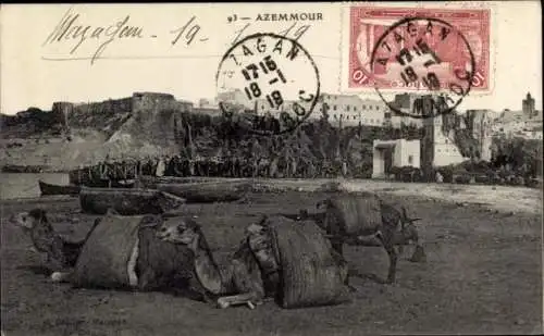 Ak Azemmour Marokko, Kamele dösen vor sich hin