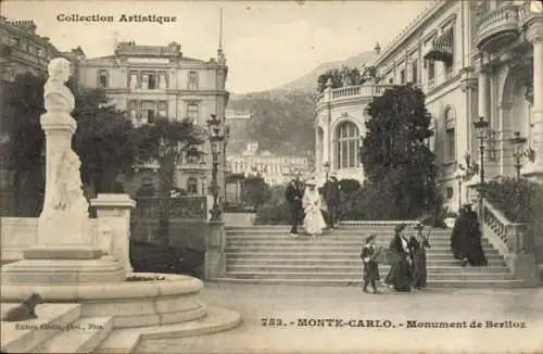 Ak Monte Carlo Monaco, Berlioz-Denkmal