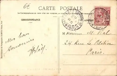 Ak Monte Carlo Monaco, Berlioz-Denkmal