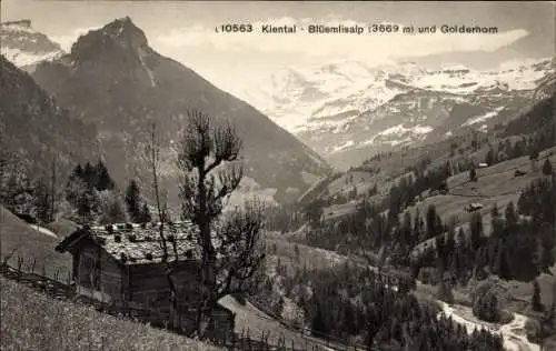 Ak Kiental Kanton Bern, Blüemlisalp, Golderhorn