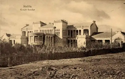 Ak Melilla Spanien, Schulgruppe