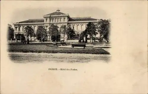 Ak Saigon Cochinchina Vietnam, Hotel des Postes