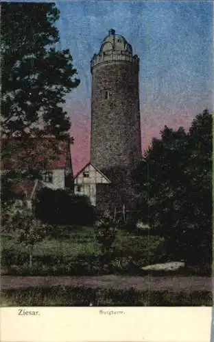 Ak Ziesar in Brandenburg, Burgturm