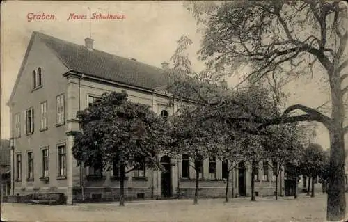 Ak Lagerlechfeld Graben in Schwaben, Neues Schulhaus