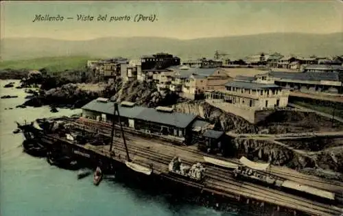 Ak Mollendo Peru, Blick auf den Hafen