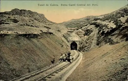 Ak Peru, Tunel de Galera, Ferro Carril Central del Perú