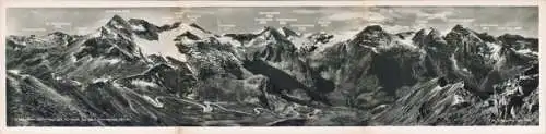 Klapp Ak Salzburg Österreich, Großglockner, Hochalpenstraße, Rundblick von der Edelweißspitze