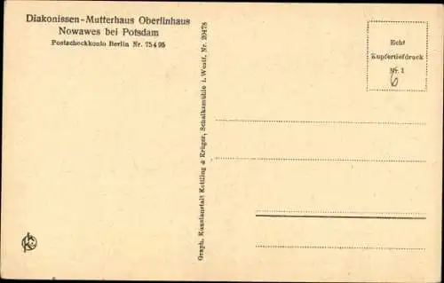 Ak Nowawes Babelsberg Potsdam, Diakonissen Mutterhaus Oberlinhaus, Pfarrer Dr Hoppe