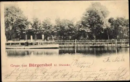 Ak Klein Glienicke Neubabelsberg Potsdam in Brandenburg, Bürgershof, Salondampfer