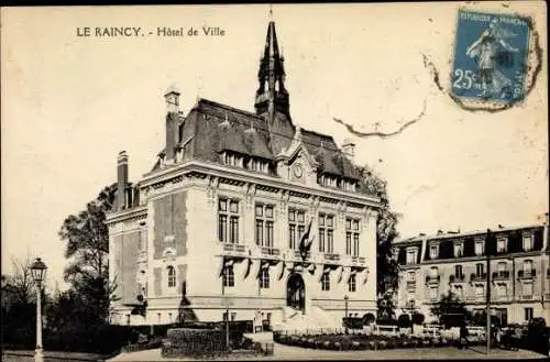Ak Le Raincy Seine Saint Denis, Hôtel de Ville